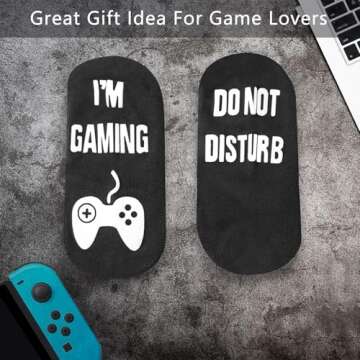 Do Not Disturb I'm Gaming Socks Men Gifts for Men,Valentines Day Gifts for Teenage Boys,Fathers Gifts For Men,Dad,Husband