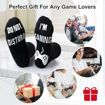 Do Not Disturb I'm Gaming Socks Men Gifts for Men,Valentines Day Gifts for Teenage Boys,Fathers Gifts For Men,Dad,Husband