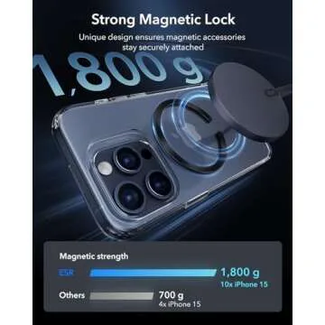 ESR for MagSafe Ring, Ultra-Thin(0.4mm) for MagSafe Sticker,2 Pack Universal Magnetic Wireless Charger Conversion Kit for iPhone 16/16e/15/14/13/12, Galaxy S24/S23, MagSafe Accessories, Black & Silver