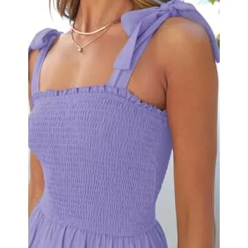 ZESICA Boho Summer Maxi Dress for Women in Purple