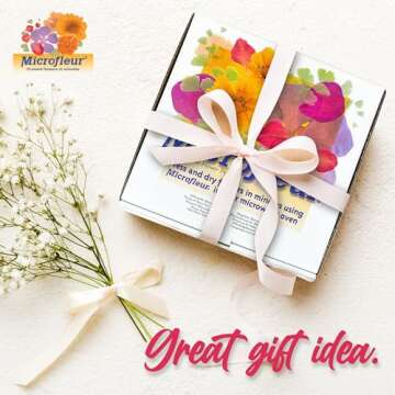 Microfleur Max Art Flower Presser Kit – Quick & Easy Pressing with Washable Cloth, Vibrant Color R...