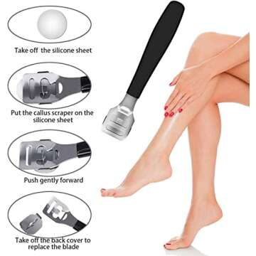 EKOCSIO Professional Pedicure Kit, 36 in 1 Stainless Steel Foot Care Kit Foot Rasp Dead Skin Remover for Home & Salon Care, Filer