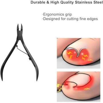 EKOCSIO Professional Pedicure Kit, 36 in 1 Stainless Steel Foot Care Kit Foot Rasp Dead Skin Remover for Home & Salon Care, Filer