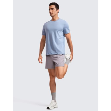 CRZ YOGA Men's Casual Cotton Polyester T-Shirt