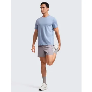 CRZ YOGA Men's Casual Cotton Polyester T-Shirt
