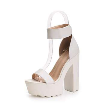 OCHENTA Chunky High Heel Platform Sandals for Women