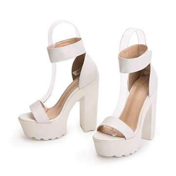 OCHENTA Chunky High Heel Platform Sandals for Women