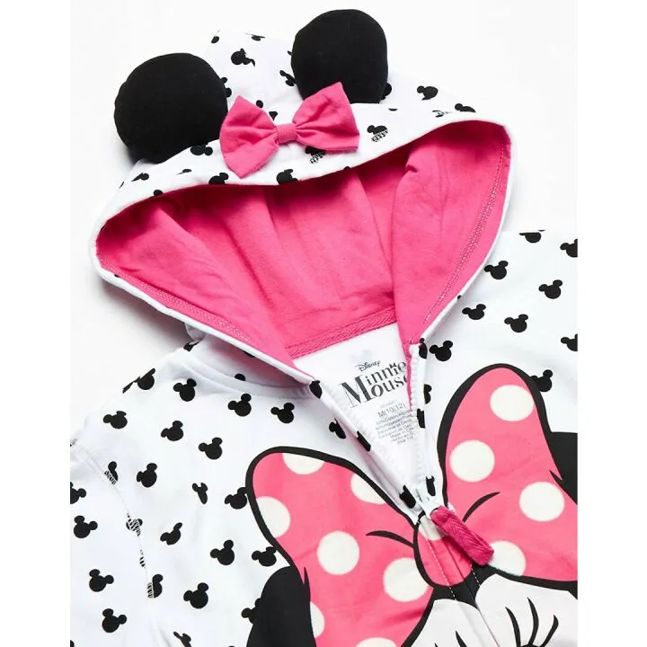 Disney Girls' Minnie Hoodie with Bow & Ears