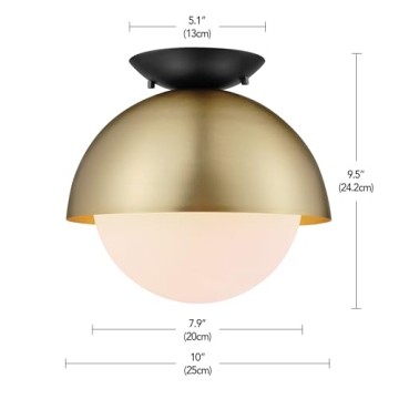 Globe Electric Oswald Flush Mount Ceiling Light Stylish Fixture