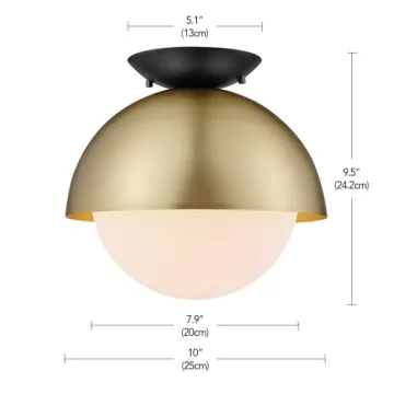 Globe Electric Oswald Flush Mount Ceiling Light Stylish Fixture