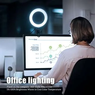 JIOZER Selfie Ring Light for Video Calls and More