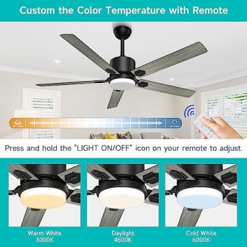 Modern BECLOG Ceiling Fan with Lights & Remote Control