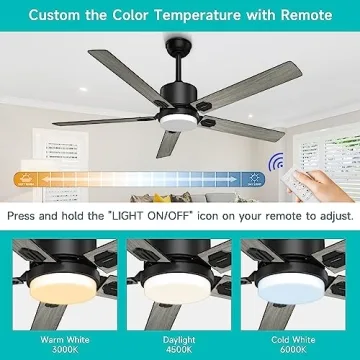 Modern BECLOG Ceiling Fan with Lights & Remote Control