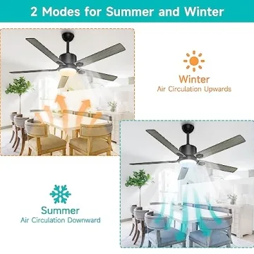 Modern BECLOG Ceiling Fan with Lights & Remote Control