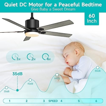 Modern BECLOG Ceiling Fan with Lights & Remote Control