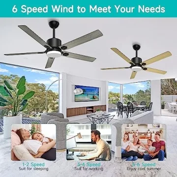 Modern BECLOG Ceiling Fan with Lights & Remote Control