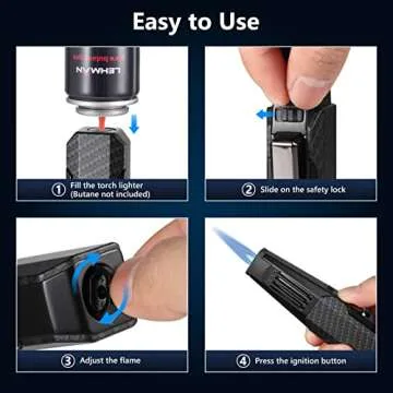 Butane Torch Lighter HGT-198 - Adjustable Flame for Cooking