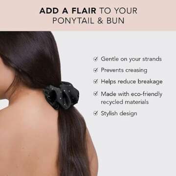 Kitsch Satin Rhinestone Brunch Scrunchie for All Hair Types