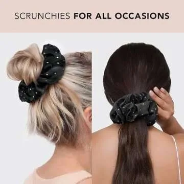 Kitsch Satin Rhinestone Brunch Scrunchie for All Hair Types
