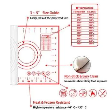 SAYGOGO Silicone Baking Mat 2 Pack Non-Slip & Durable
