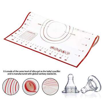 SAYGOGO Silicone Baking Mat 2 Pack Non-Slip & Durable
