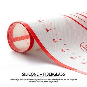 SAYGOGO Silicone Baking Mat 2 Pack Non-Slip & Durable