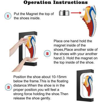 Levitating Shoe Stand with Remote & Colorful LED