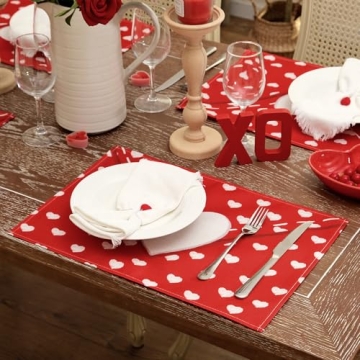 ARKENY Mother's Day Placemats Set of 4 for Elegant Dining