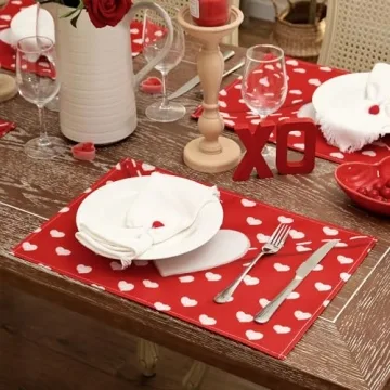 ARKENY Mother's Day Placemats Set of 4 for Elegant Dining