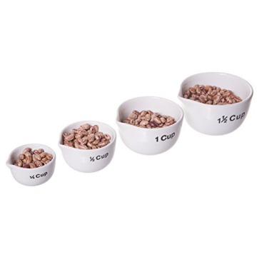 Red Co. Stoneware 4-Piece Measuring Cups Set for Cooking
