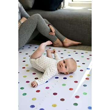 Yay Mats Stylish Extra Large Baby Play Mat. Soft, Thick, Non-Toxic Foam Covers 6 ft x 4 ft. Expandab...