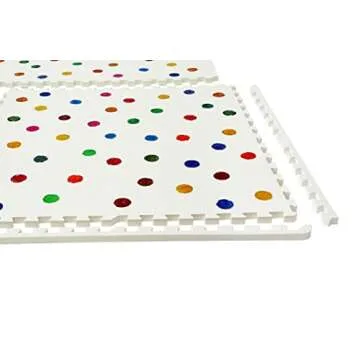 Yay Mats Stylish Extra Large Baby Play Mat. Soft, Thick, Non-Toxic Foam Covers 6 ft x 4 ft. Expandable Tiles with Edges Infants and Kids Playmat Tummy Time Mat (Cassia Polka Dot)