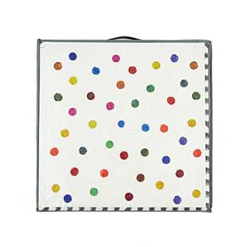 Yay Mats Stylish Extra Large Baby Play Mat. Soft, Thick, Non-Toxic Foam Covers 6 ft x 4 ft. Expandable Tiles with Edges Infants and Kids Playmat Tummy Time Mat (Cassia Polka Dot)