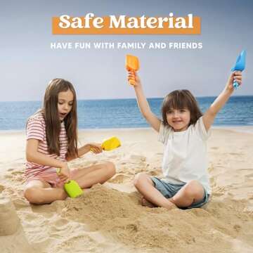 Sloosh Beach Sand Shovels for Kids - 4 Colorful Beach Toys