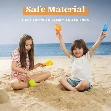 Sloosh Beach Sand Shovels for Kids - 4 Colorful Beach Toys