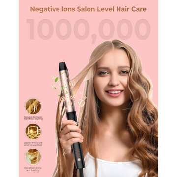 UKLISS Hair Wavy Auto Crimper Tool Styling Temp Control Revolving Curler - Heated Ceramic Setting