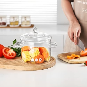 Glass Cooking Saucepan Safe for Pasta Soup Baby Food