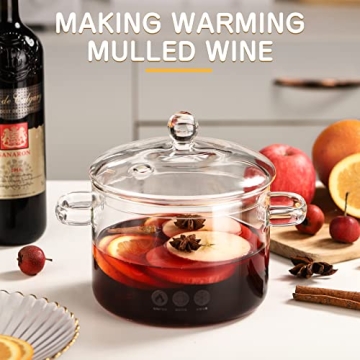 Glass Cooking Saucepan Safe for Pasta Soup Baby Food