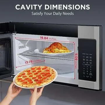 BLACK+DECKER EM044KB19 Over The Range Microwave Oven with One Touch, 1000 Watts, 400 CFM and Sensor Cooking, OTR 1.9 Cu.ft