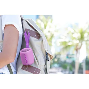 Sony SRS-XB12 Mini Bluetooth Speaker Loud Extra Bass Portable Wireless Speaker with Bluetooth - Loud Audio for Phone Calls- Small Waterproof and Dustproof Travel Music Speakers Violet Amazon Exclusive