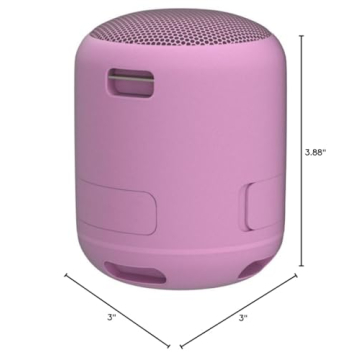 Sony SRS-XB12 Mini Bluetooth Speaker Loud Extra Bass Portable Wireless Speaker with Bluetooth - Loud Audio for Phone Calls- Small Waterproof and Dustproof Travel Music Speakers Violet Amazon Exclusive