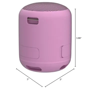Sony SRS-XB12 Mini Bluetooth Speaker Loud Extra Bass Portable Wireless Speaker with Bluetooth - Loud Audio for Phone Calls- Small Waterproof and Dustproof Travel Music Speakers Violet Amazon Exclusive