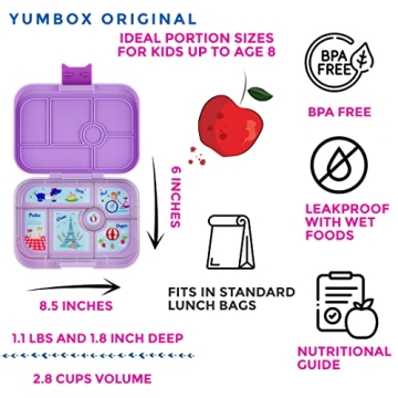 Yumbox Original Leakproof Bento Lunch Box for Kids