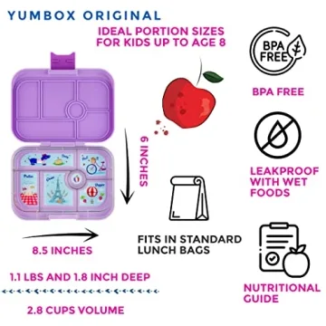 Yumbox Original Leakproof Bento Lunch Box for Kids