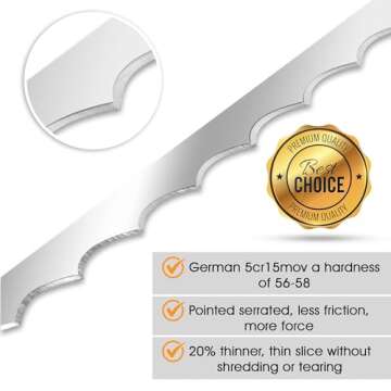 CEMZENFIX Bread Knife, Bread Knife for Homemade Bread, Best Bread Knife - with eco-friendly cloth bag, Sourdough Bread Knife - 16" Right-Handed, Cuts Thin, Even Slices - Premium Stainless Steel