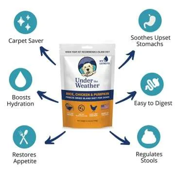 Under the Weather Bland Diet for Dogs | Easy to Digest for Sick Dogs |Always Be Ready | Contains Electrolytes - All Natural Freeze Dried 100% Human Grade Meats | 1 Pack - Rice, Chicken & Pumpkin - 6oz