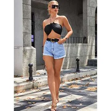 SweatyRocks High Rise Denim Jean Shorts for Women