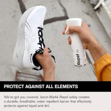 Jason Markk 5.4 oz. Repel Spray - Eco-Friendly - Water-Based - Creates Durable & Breathable Barrier that Repels Liquids & Stains - Safe on All Materials Including Suede, Nubuck, Leather, and More