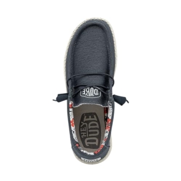 Hey Dude Wally Stretch Blue Casual Shoes Size 8