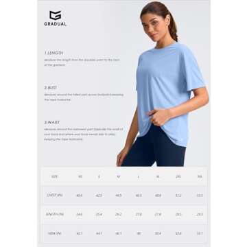 G Gradual Women's Loose Fit Workout Shirt for Summer